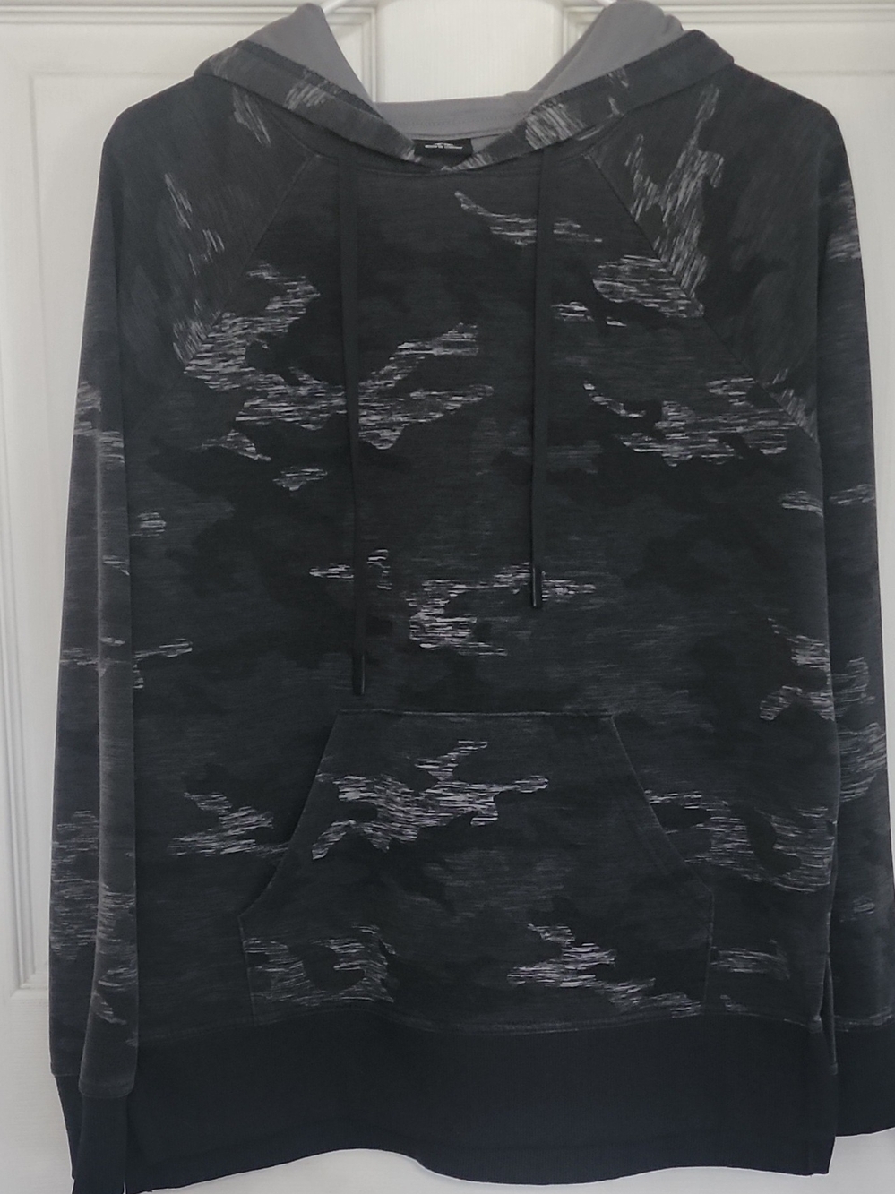 Athletic Works Black Heather Camo Pullover Hoodie